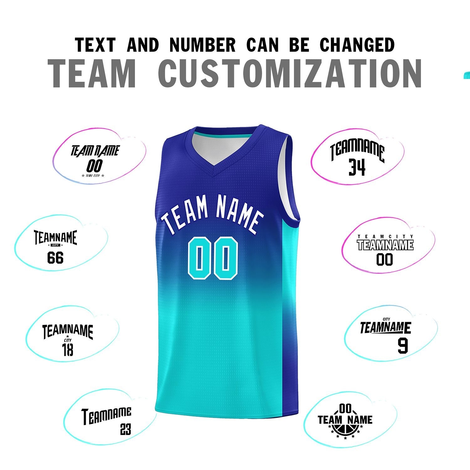 Custom Royal Bright Green Gradient Fashion Sets Sports Uniform Basketball Jersey