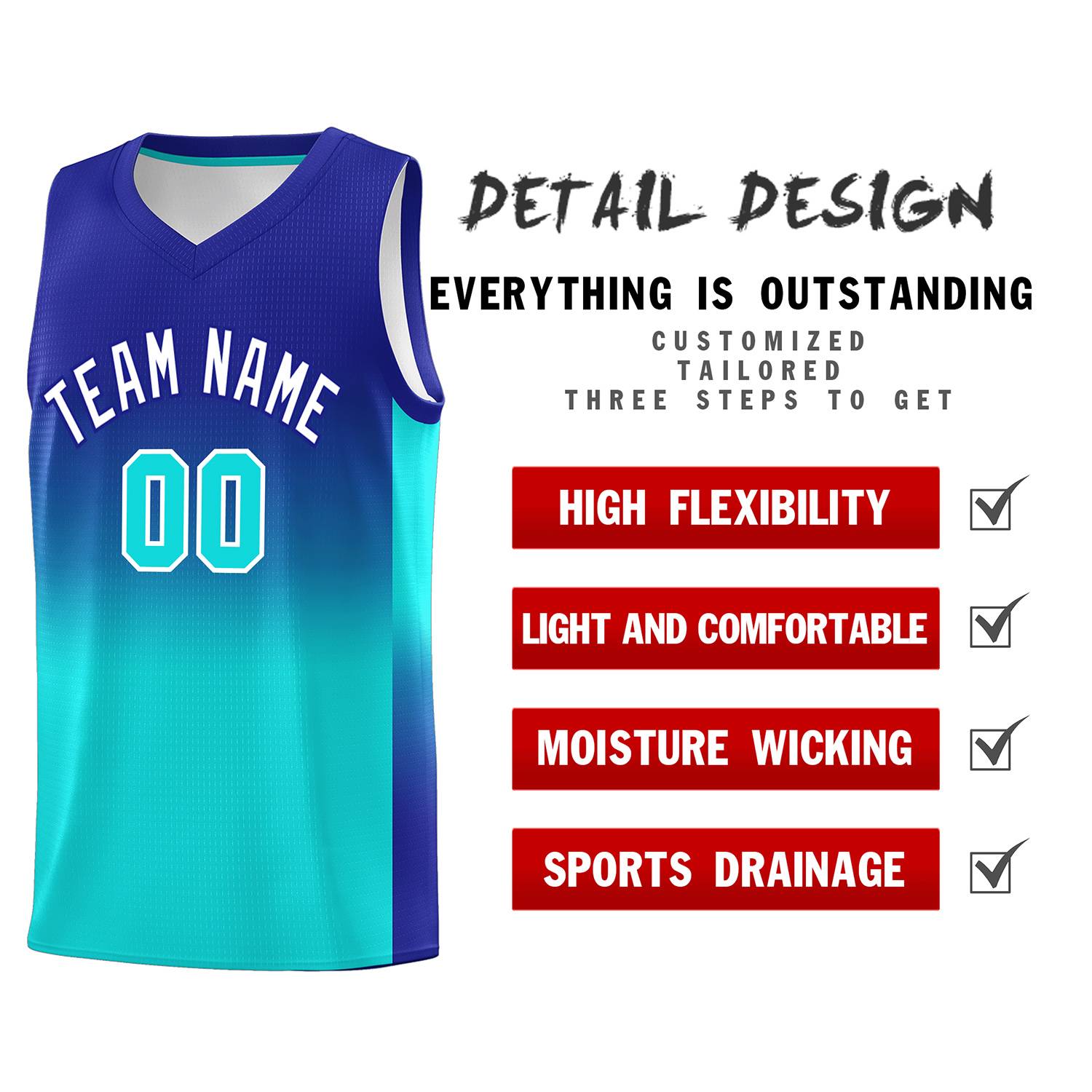 Custom Royal Bright Green Gradient Fashion Sets Sports Uniform Basketball Jersey