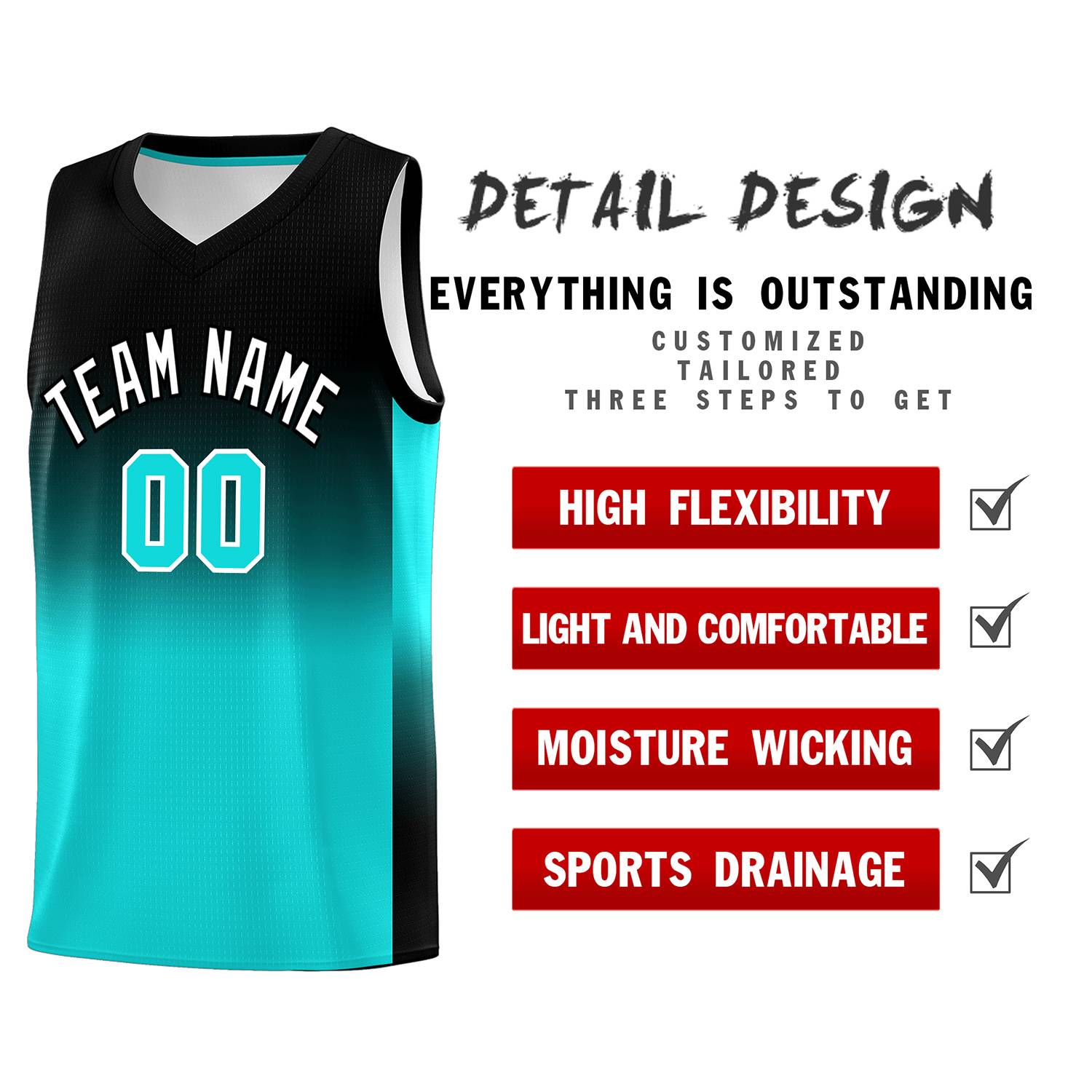 Custom Black Bright Green Gradient Fashion Sets Sports Uniform Basketball Jersey