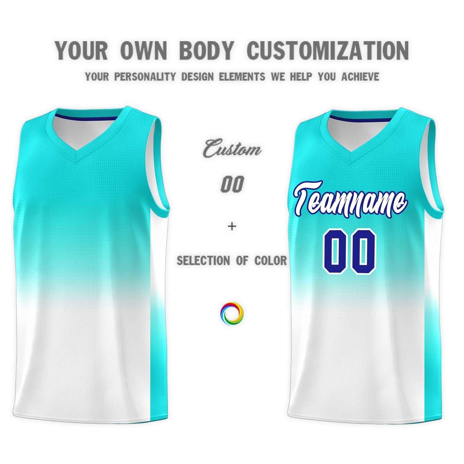 Custom Bright Green White Gradient Fashion Sets Sports Uniform Basketball Jersey