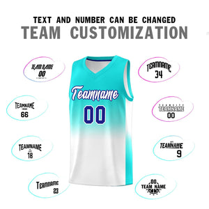 Custom Bright Green White Gradient Fashion Sets Sports Uniform Basketball Jersey