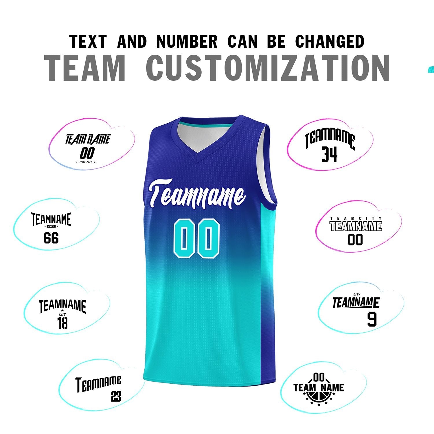 Custom Royal Bright Green Gradient Fashion Sets Sports Uniform Basketball Jersey