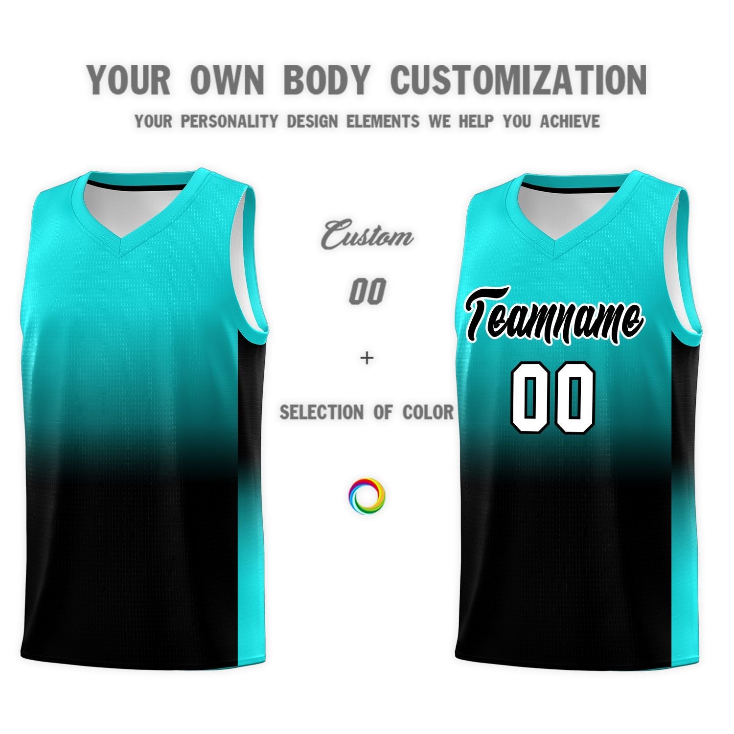 Custom Bright Green Black Gradient Fashion Sets Sports Uniform Basketball Jersey