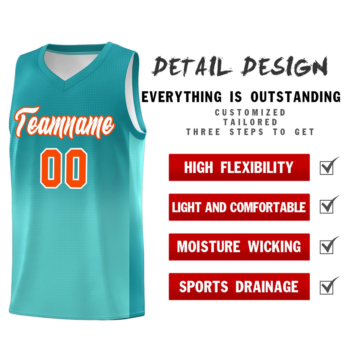 Custom Aqua Bright Green Gradient Fashion Sets Sports Uniform Basketball Jersey