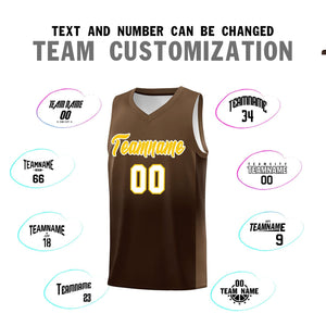 Custom Light Brown Brown Gradient Fashion Sets Sports Uniform Basketball Jersey