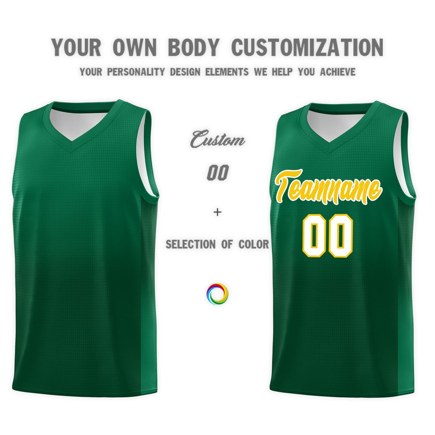 Custom Kelly Green Green Gradient Fashion Sets Sports Uniform Basketball Jersey