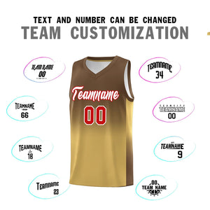 Custom Light Brown Old Gold Gradient Fashion Sets Sports Uniform Basketball Jersey