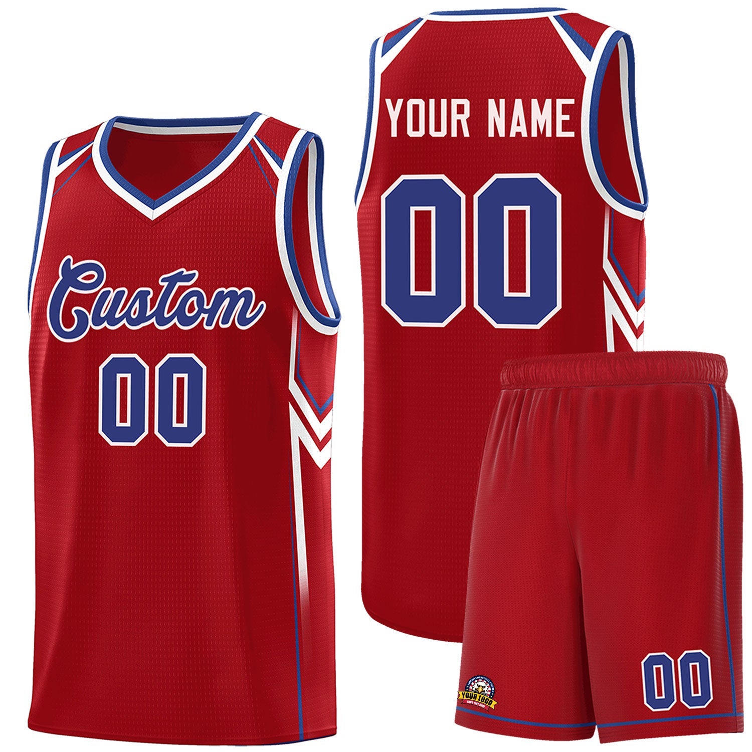 Custom Red Arrow Graffiti Pattern Sports Uniform Basketball Jersey