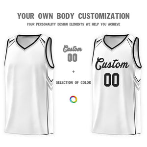 Custom White Arrow Graffiti Pattern Sports Uniform Basketball Jersey