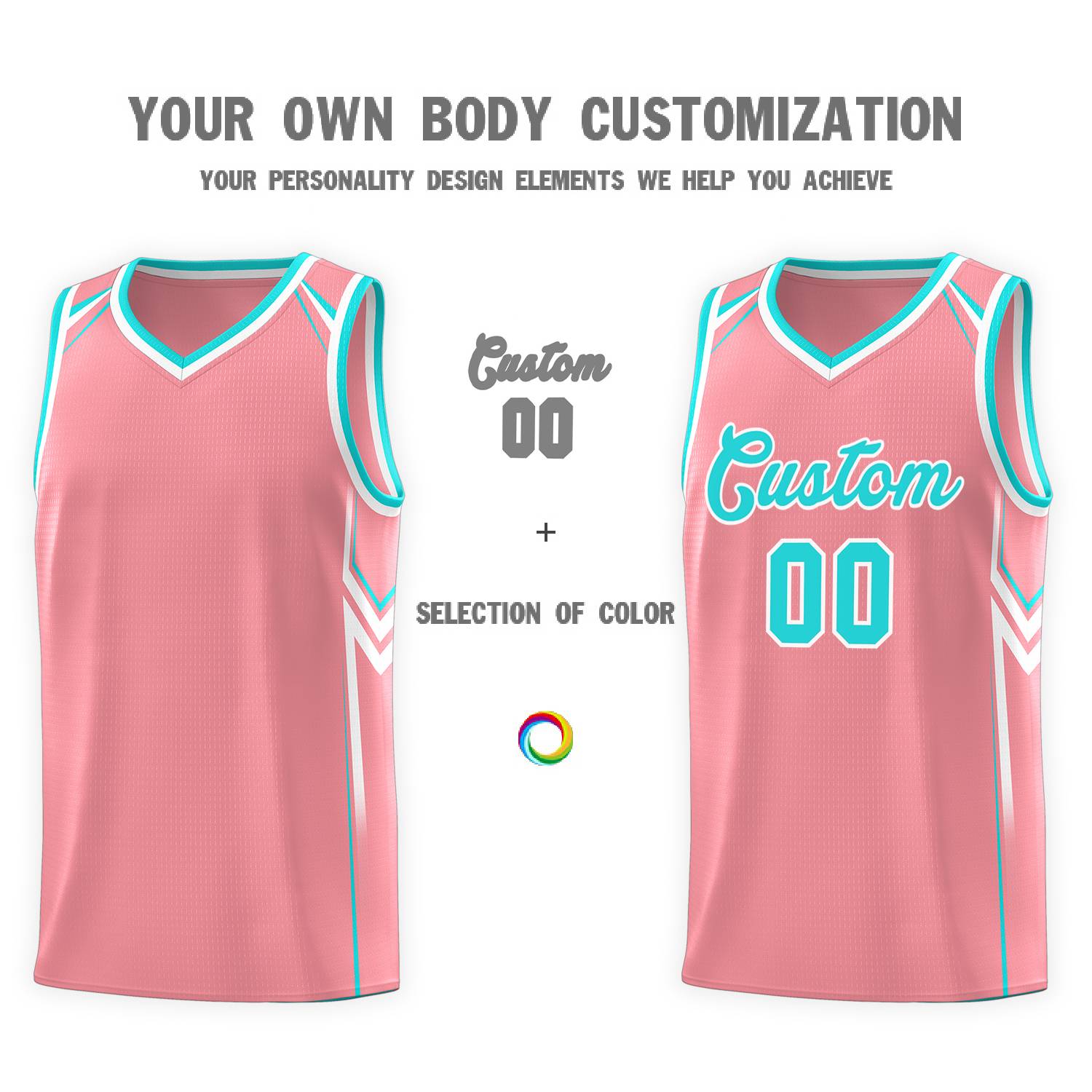 Custom Light Pink Arrow Graffiti Pattern Sports Uniform Basketball Jersey