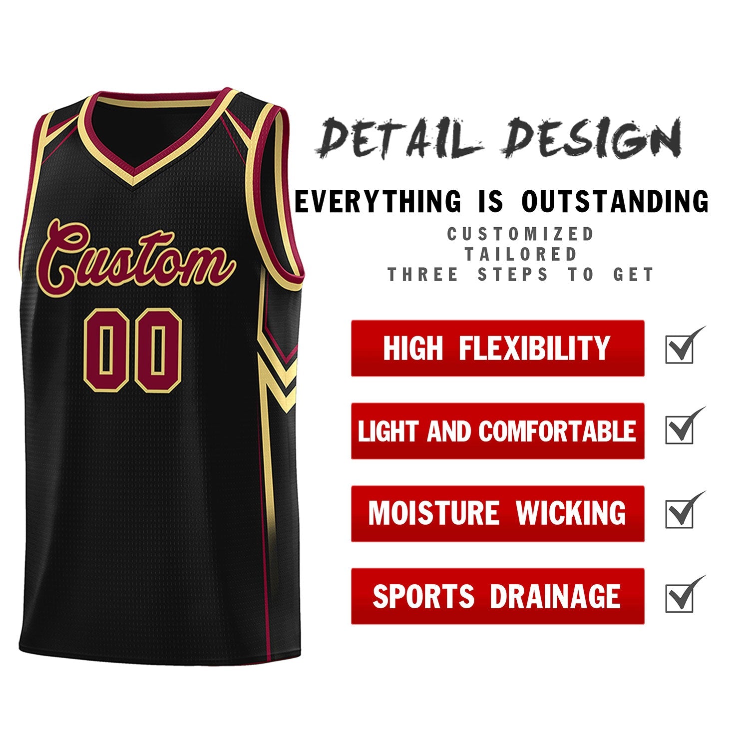 Custom Black Arrow Graffiti Pattern Sports Uniform Basketball Jersey