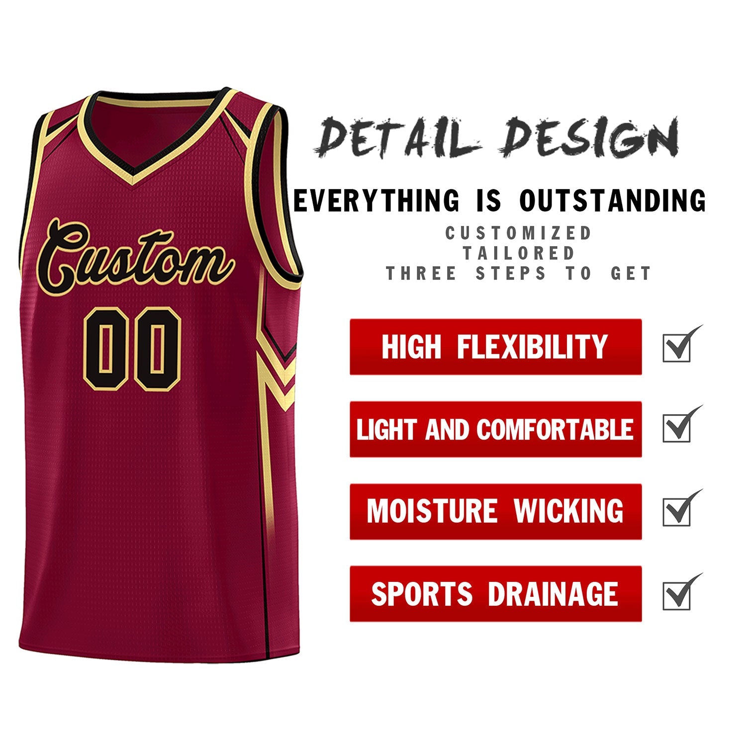 Custom Crimson Arrow Graffiti Pattern Sports Uniform Basketball Jersey