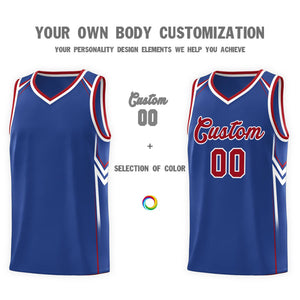 Custom Royal Arrow Graffiti Pattern Sports Uniform Basketball Jersey