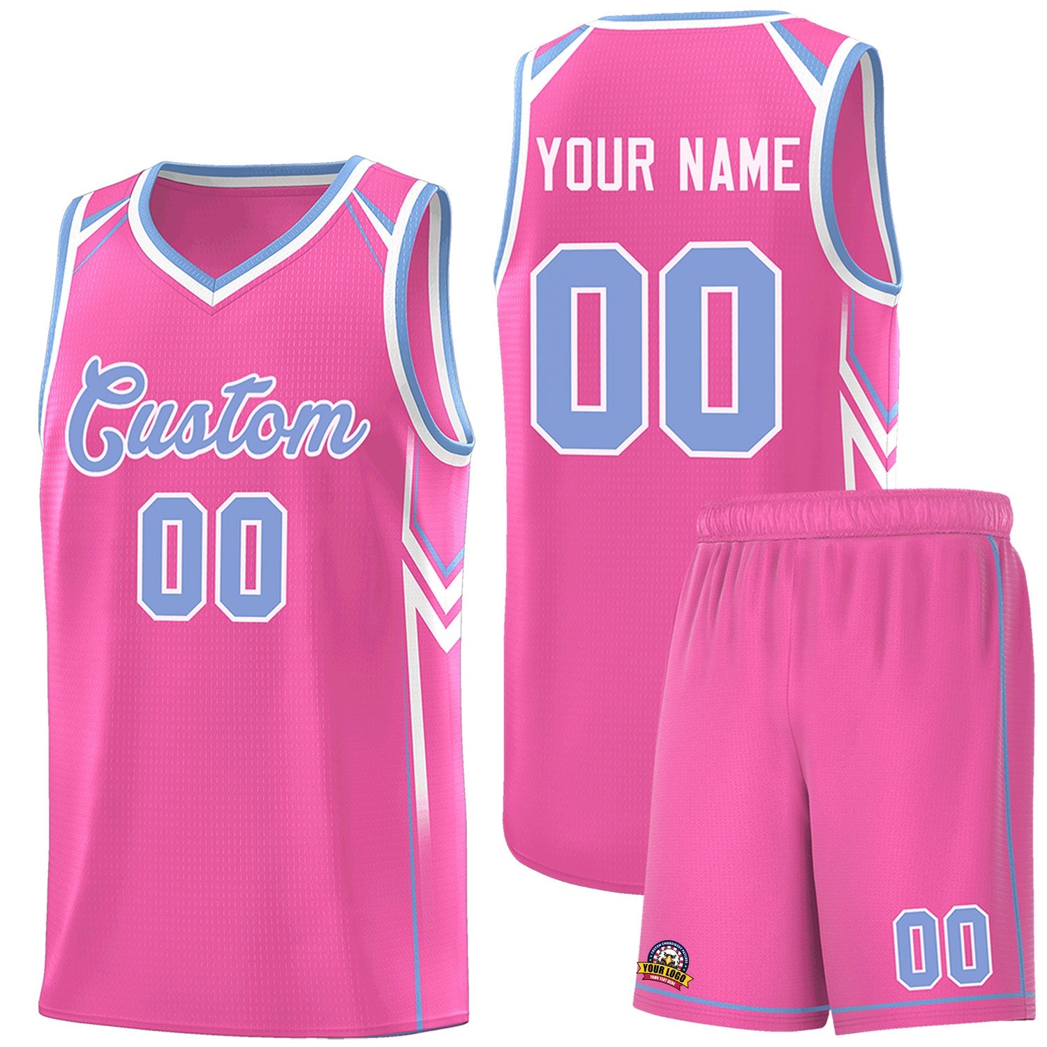 Custom Pink Arrow Graffiti Pattern Sports Uniform Basketball Jersey