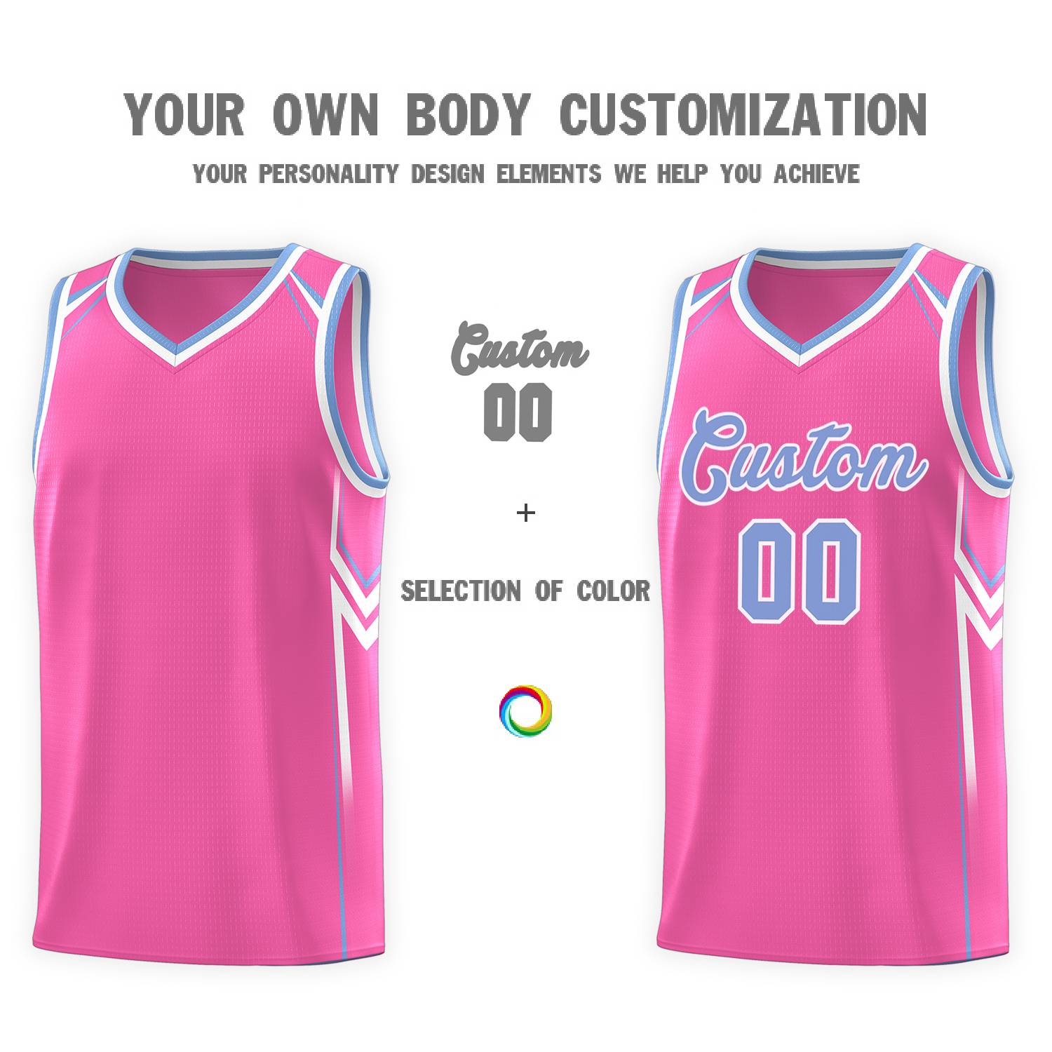 Custom Pink Arrow Graffiti Pattern Sports Uniform Basketball Jersey