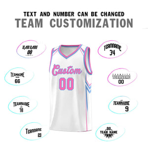 Custom White Arrow Graffiti Pattern Sports Uniform Basketball Jersey