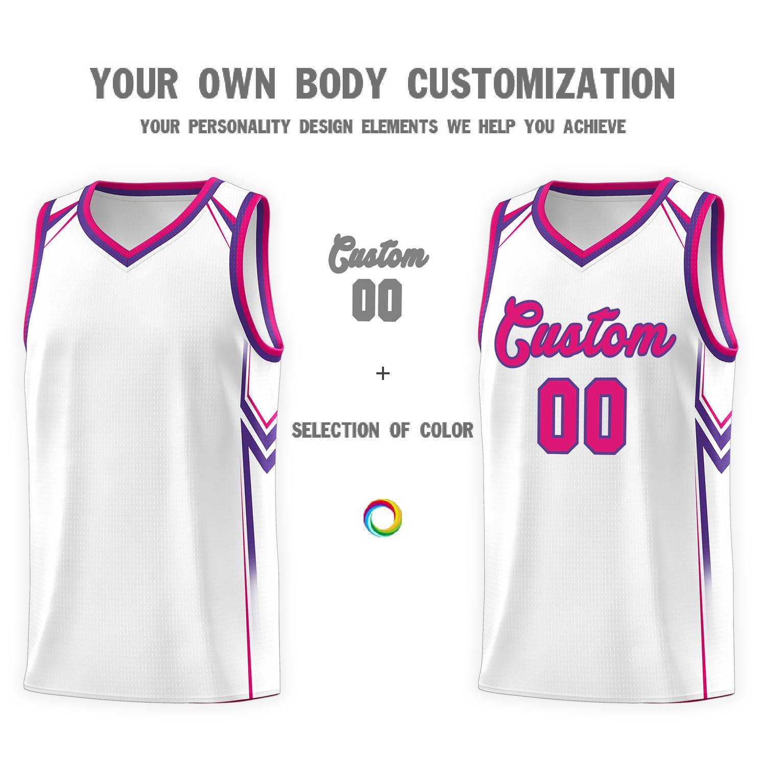 Custom White Arrow Graffiti Pattern Sports Uniform Basketball Jersey