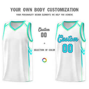 Custom White Arrow Graffiti Pattern Sports Uniform Basketball Jersey