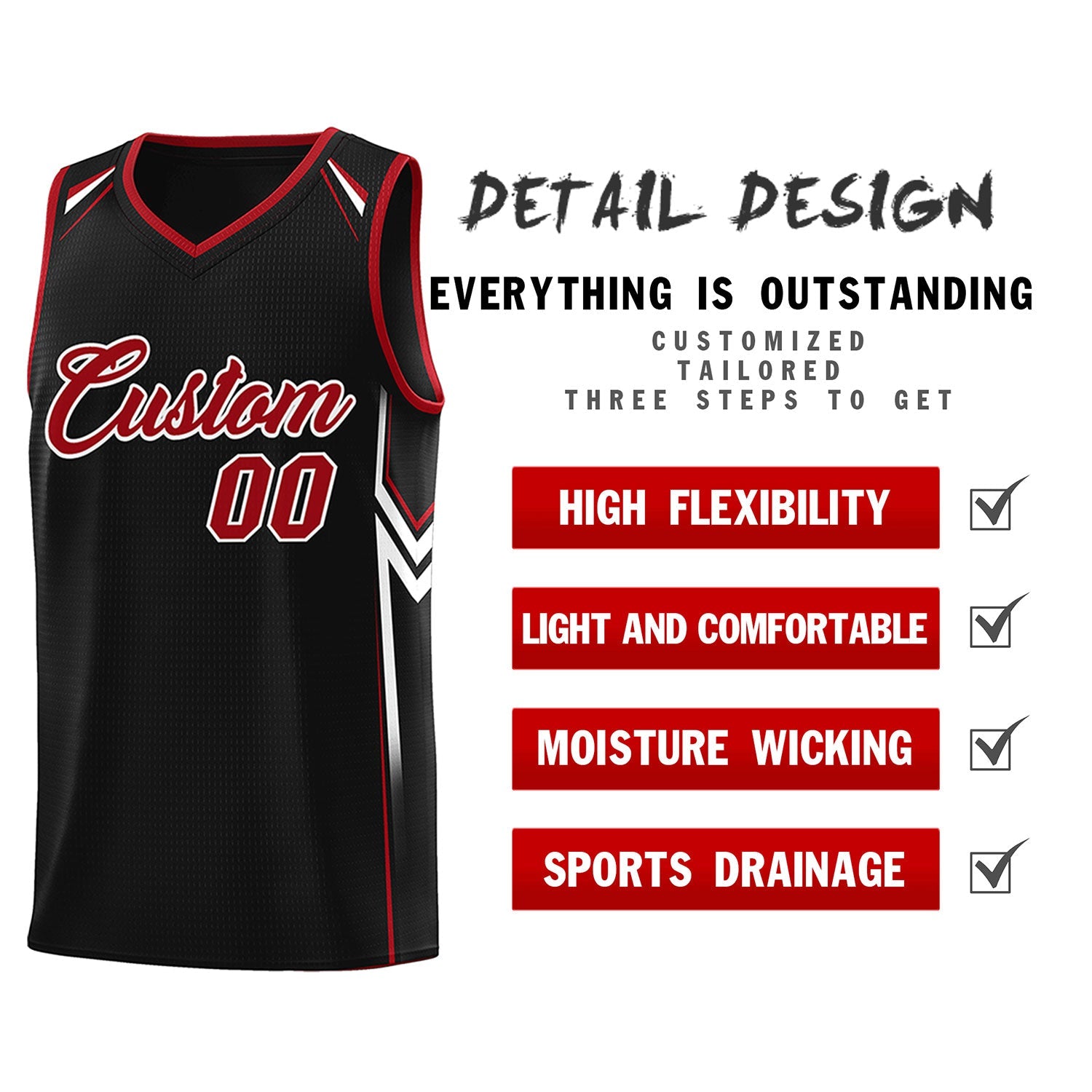 Custom Black Arrow Graffiti Pattern Sports Uniform Basketball Jersey