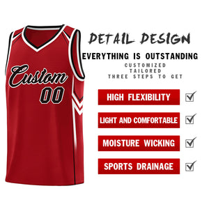 Custom Red Arrow Graffiti Pattern Sports Uniform Basketball Jersey