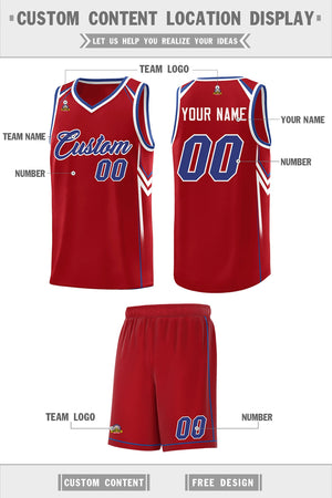 Custom Red Arrow Graffiti Pattern Sports Uniform Basketball Jersey