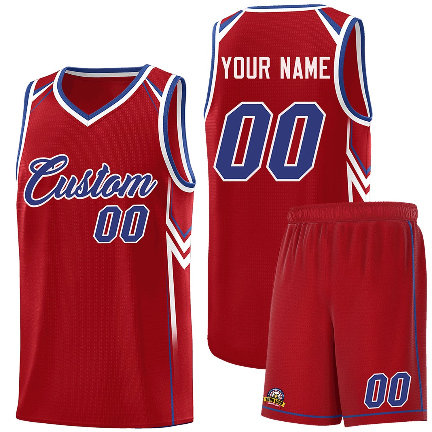 Custom Red Arrow Graffiti Pattern Sports Uniform Basketball Jersey