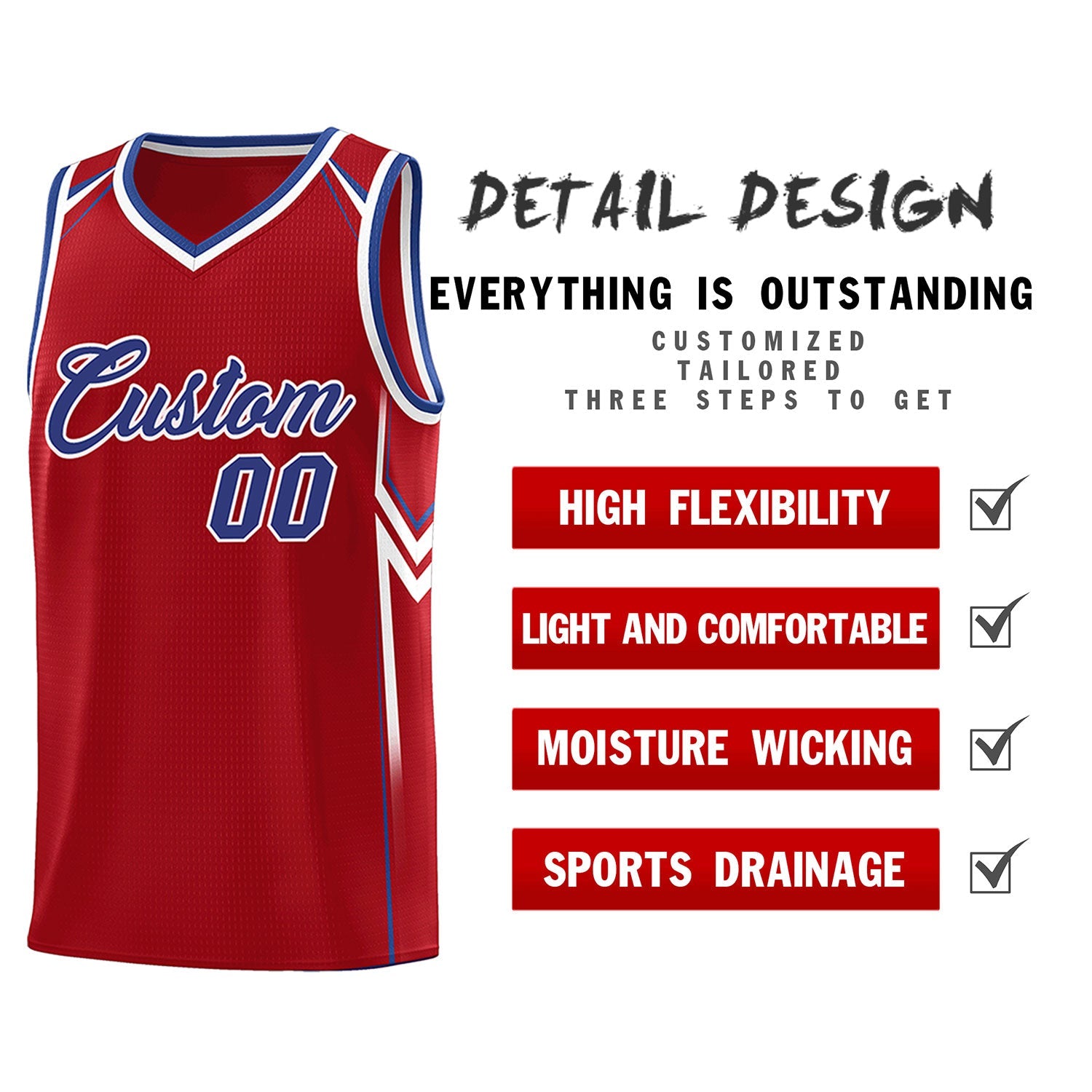 Custom Red Arrow Graffiti Pattern Sports Uniform Basketball Jersey