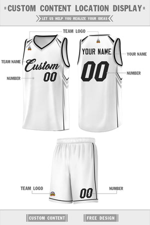 Custom White Arrow Graffiti Pattern Sports Uniform Basketball Jersey