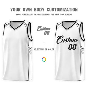 Custom White Arrow Graffiti Pattern Sports Uniform Basketball Jersey