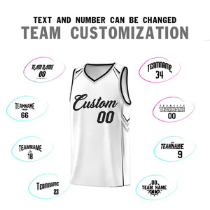 Custom White Arrow Graffiti Pattern Sports Uniform Basketball Jersey