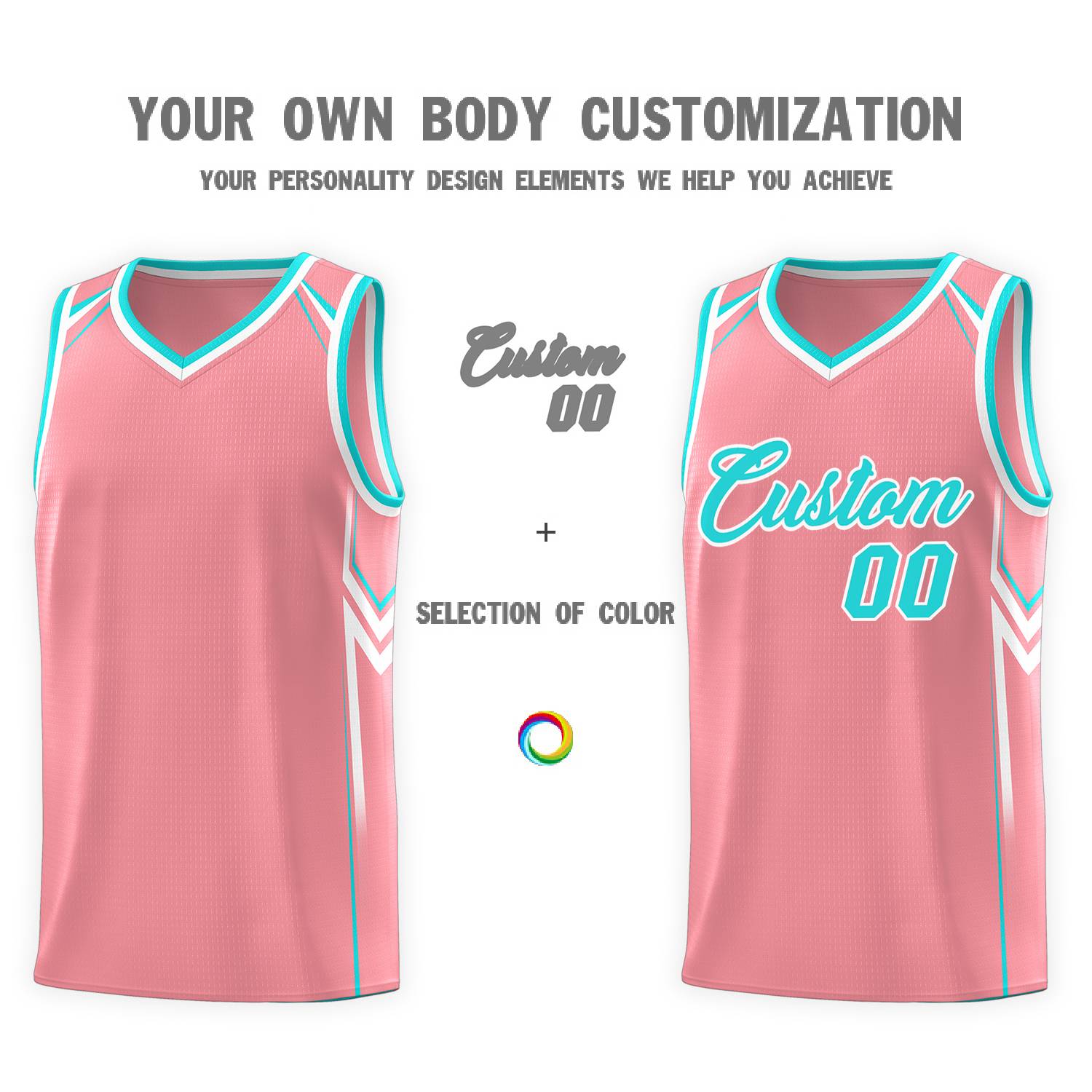 Custom Light Pink Arrow Graffiti Pattern Sports Uniform Basketball Jersey