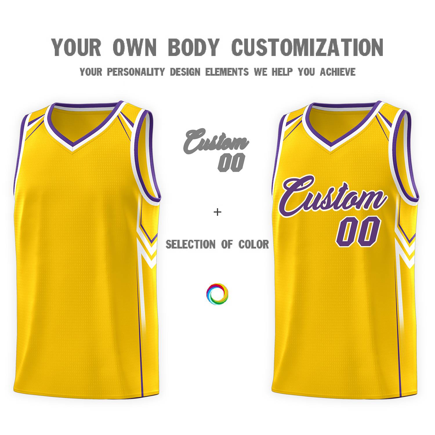 Custom Gold Arrow Graffiti Pattern Sports Uniform Basketball Jersey