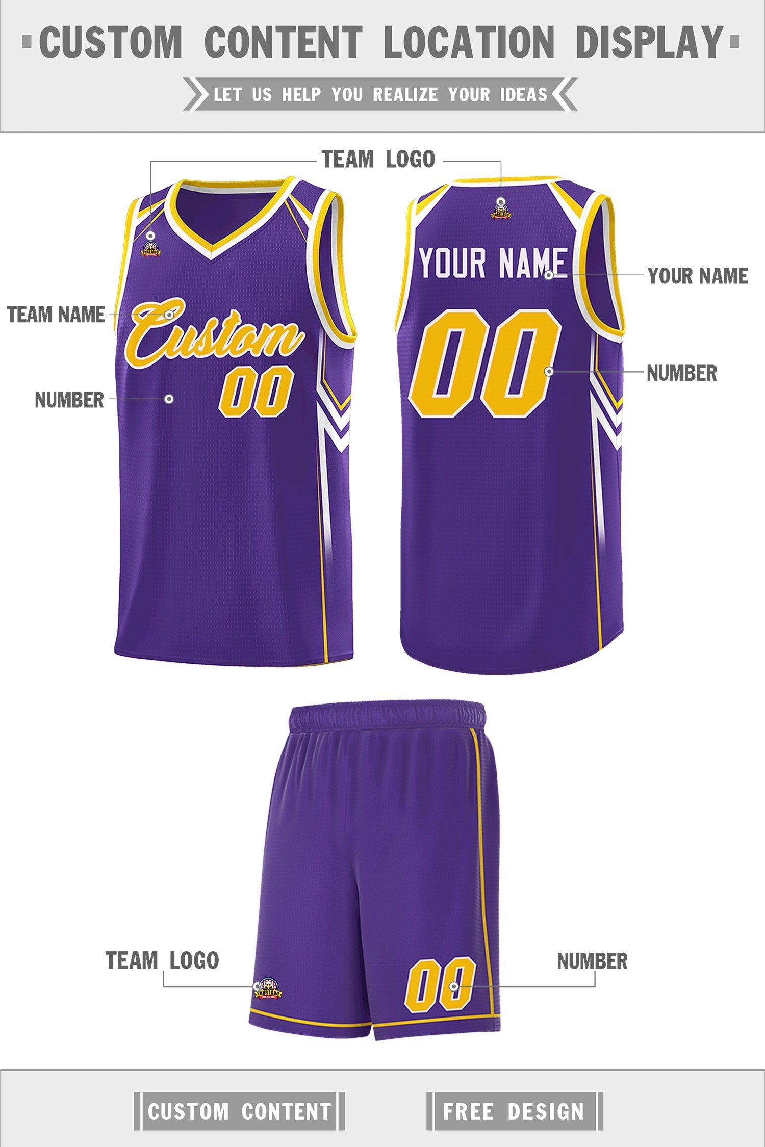 Custom Purple Arrow Graffiti Pattern Sports Uniform Basketball Jersey