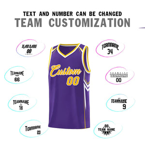 Custom Purple Arrow Graffiti Pattern Sports Uniform Basketball Jersey