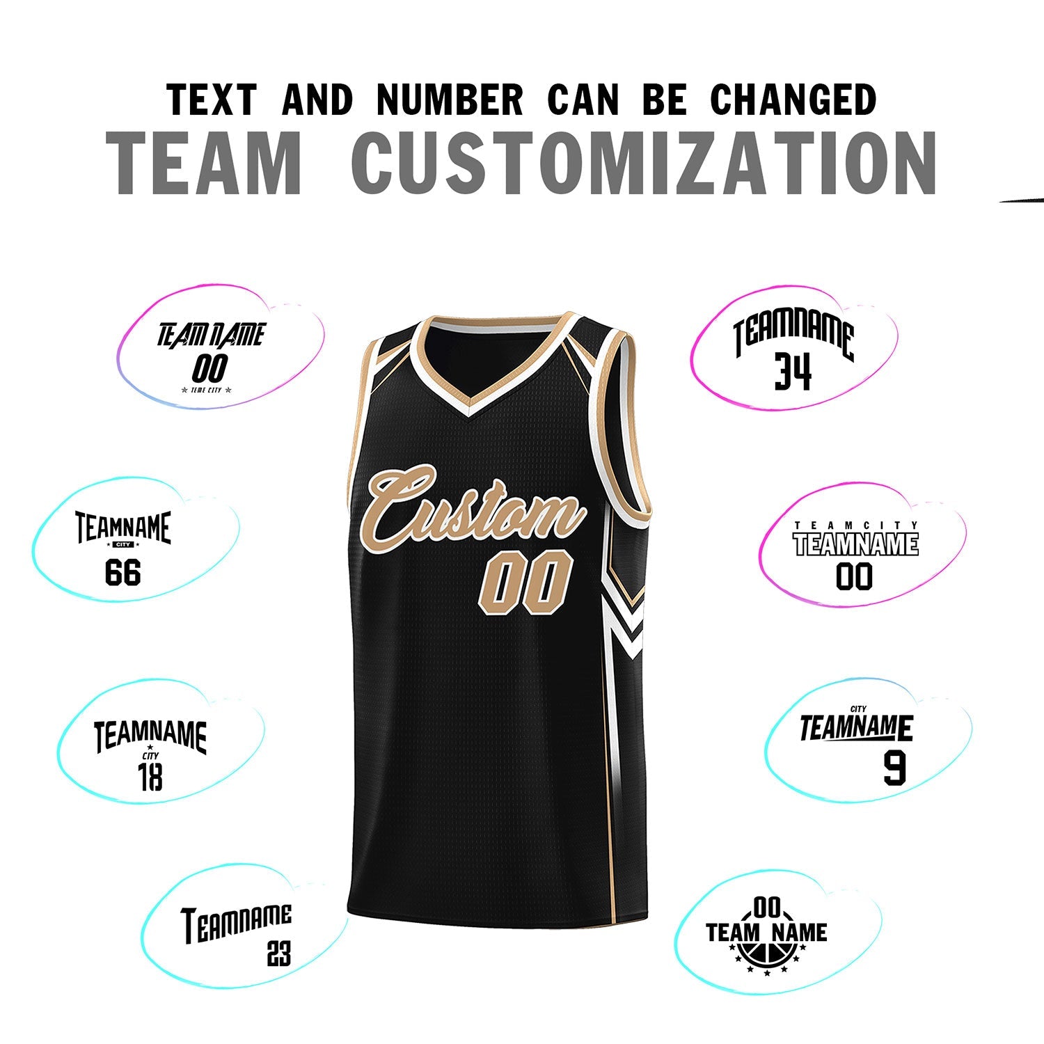 Custom Black Arrow Graffiti Pattern Sports Uniform Basketball Jersey