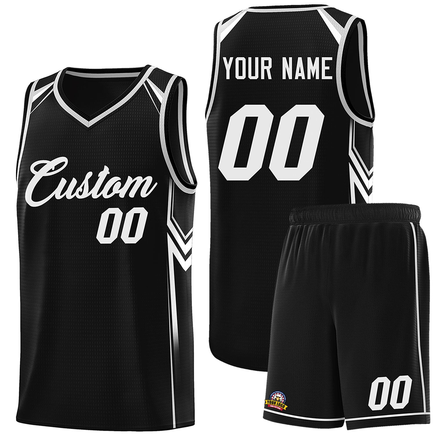 Custom Black Arrow Graffiti Pattern Sports Uniform Basketball Jersey