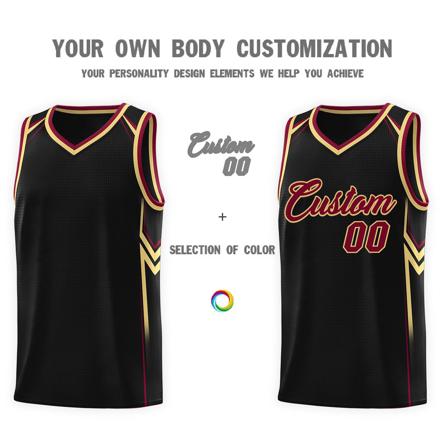 Custom Black Arrow Graffiti Pattern Sports Uniform Basketball Jersey