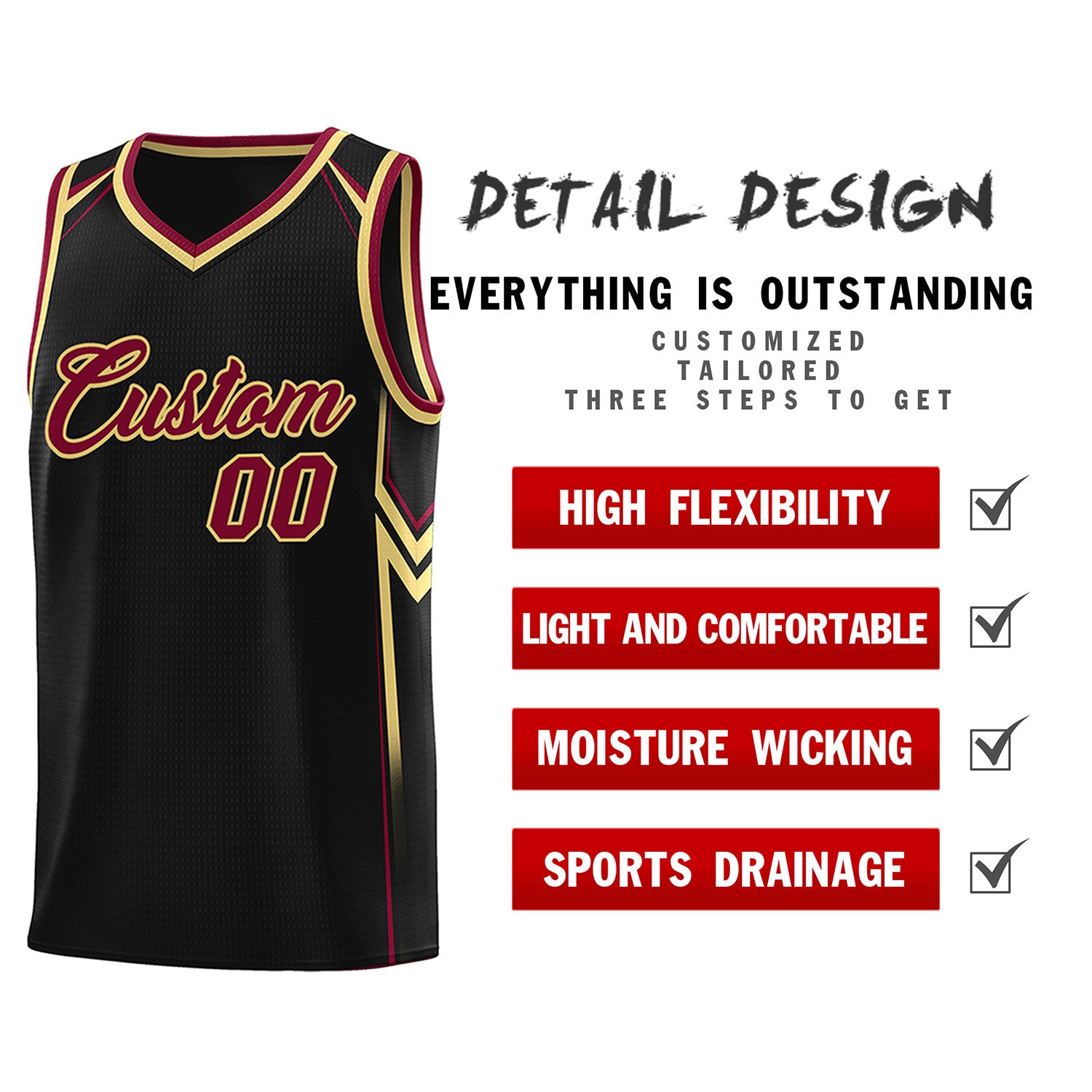 Custom Black Arrow Graffiti Pattern Sports Uniform Basketball Jersey