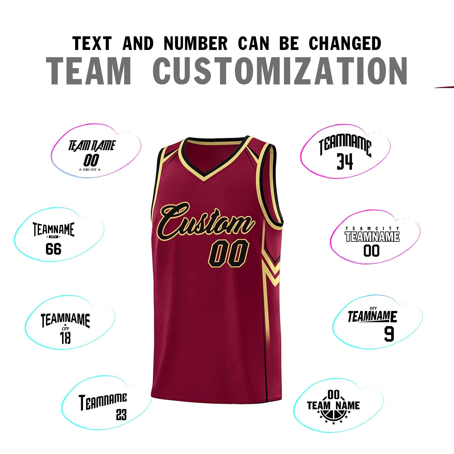 Custom Crimson Arrow Graffiti Pattern Sports Uniform Basketball Jersey