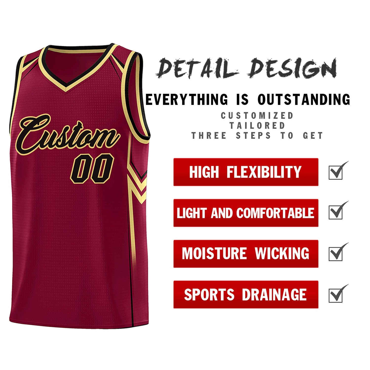 Custom Crimson Arrow Graffiti Pattern Sports Uniform Basketball Jersey