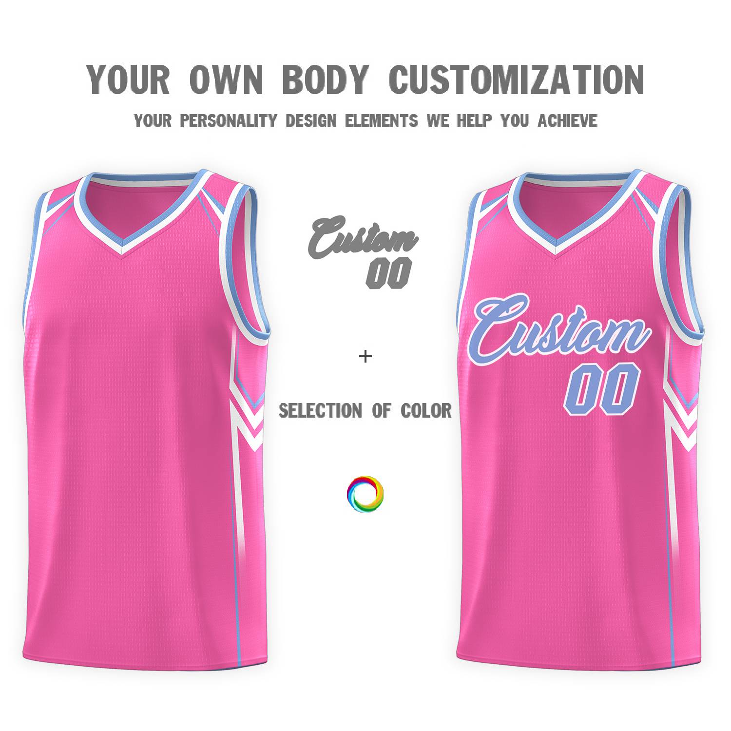 Custom Pink Arrow Graffiti Pattern Sports Uniform Basketball Jersey