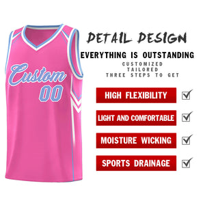 Custom Pink Arrow Graffiti Pattern Sports Uniform Basketball Jersey