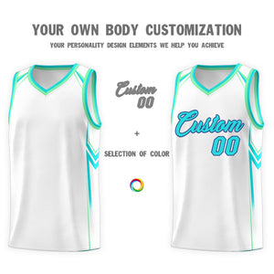 Custom White Arrow Graffiti Pattern Sports Uniform Basketball Jersey