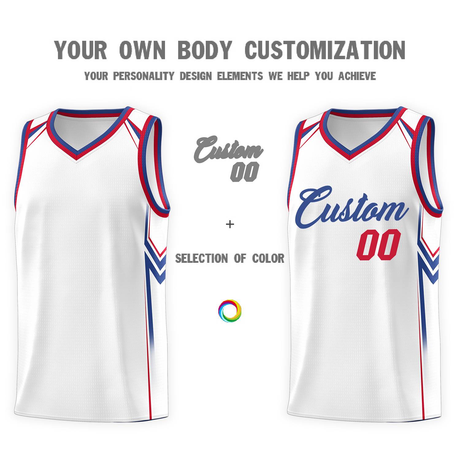 Custom White Arrow Graffiti Pattern Sports Uniform Basketball Jersey