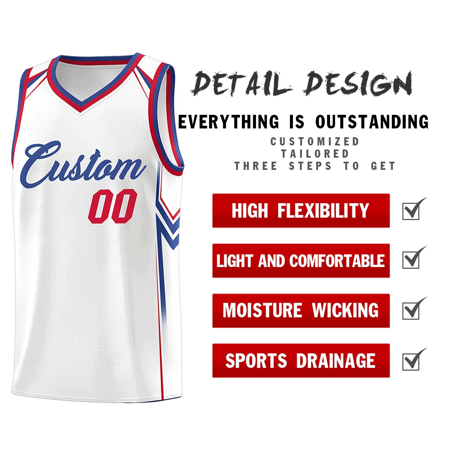 Custom White Arrow Graffiti Pattern Sports Uniform Basketball Jersey