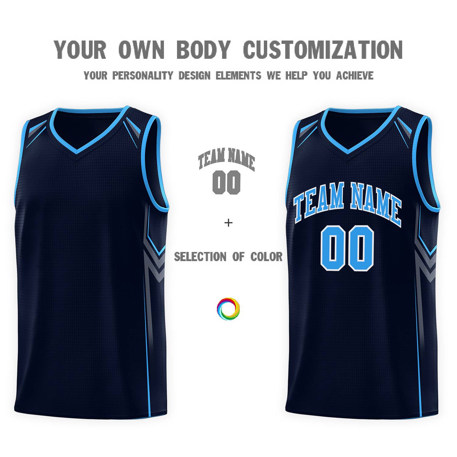 Custom Navy Arrow Graffiti Pattern Sports Uniform Basketball Jersey