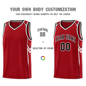 Custom Red Arrow Graffiti Pattern Sports Uniform Basketball Jersey