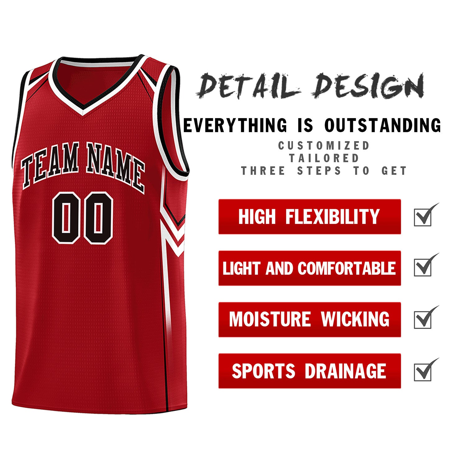 Custom Red Arrow Graffiti Pattern Sports Uniform Basketball Jersey