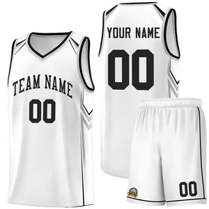 Custom White Arrow Graffiti Pattern Sports Uniform Basketball Jersey