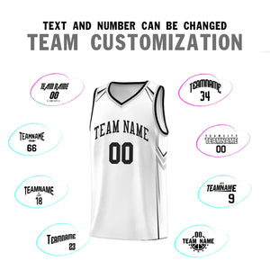 Custom White Arrow Graffiti Pattern Sports Uniform Basketball Jersey